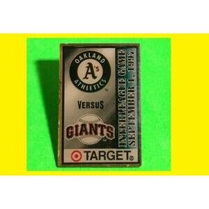 1997 ,San Francisco GIANTS vs OAKLAND A's Interleague pin,Target Sponsored